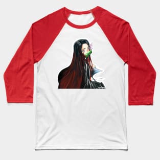 nezuko in kawaii landscape in demon slayer Baseball T-Shirt